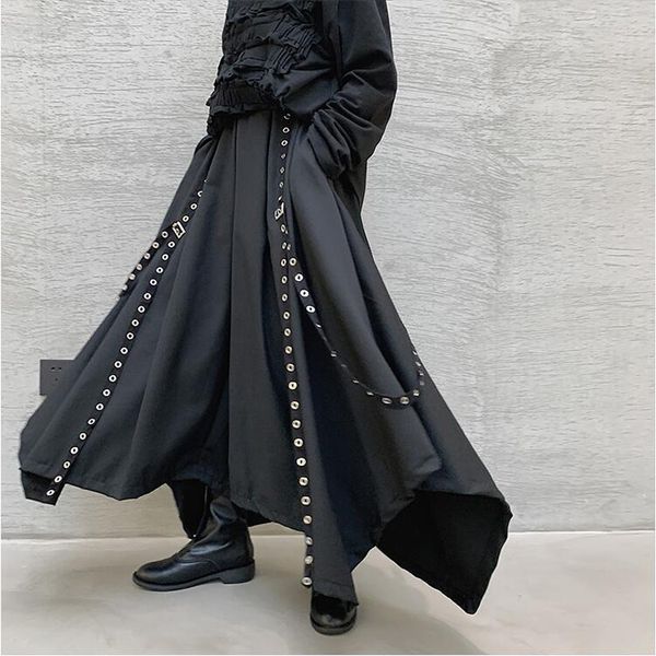 men's pants four seasons yamamoto wind dark department men and women skirt rivet ribbon loose wide leg hair stylist, Black
men's pants four seasons yamamoto wind dark department men and women skirt rivet ribbon loose wide leg hair stylist, Black