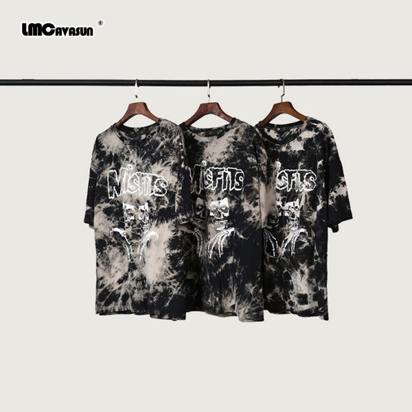 lmc/skull tie-dye printed short-sleeve men/women gothic tee shirts streetwear hip hop punk rock short sleeve tie dye tshirts, White
lmc/skull tie-dye printed short-sleeve men/women gothic tee shirts streetwear hip hop punk rock short sleeve tie dye tshirts, White