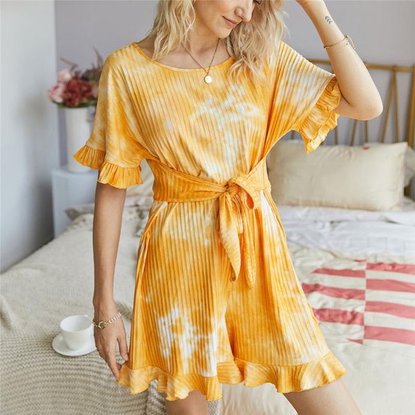 women's home clothes bodysuits ruffles edge off shoulder straight shorts fashion tie-dye print o-neck rompers looses ladies, Black;white
women's home clothes bodysuits ruffles edge off shoulder straight shorts fashion tie-dye print o-neck rompers looses ladies, Black;white