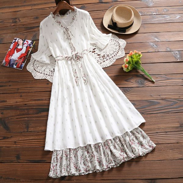 mori girl summer women princess dress v-neck floral printed vestidos de festa half flare sleeve gorgeous cotton chiffon dresses, Black;gray
mori girl summer women princess dress v-neck floral printed vestidos de festa half flare sleeve gorgeous cotton chiffon dresses, Black;gray