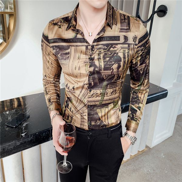 fashion designer floral shirt church print red green men's slim shirt luxury men's long sleeve club social casual 2019 new, White;black
fashion designer floral shirt church print red green men's slim shirt luxury men's long sleeve club social casual 2019 new, White;black