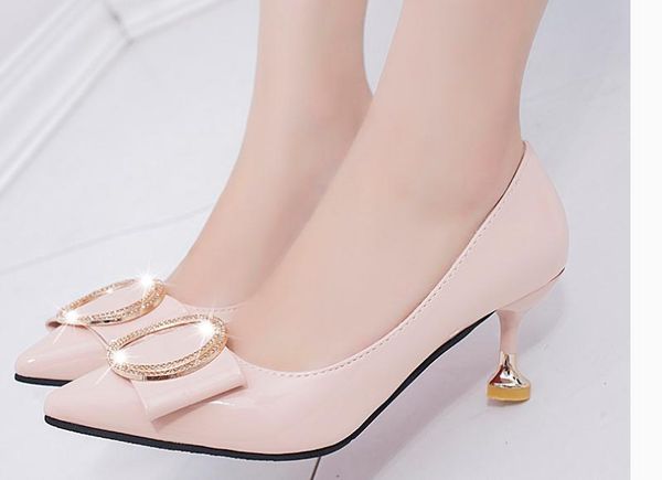 2019 women's shoes in spring and autumn with new style high heel fine heel pointed end bowknot @ww2174, Black
2019 women's shoes in spring and autumn with new style high heel fine heel pointed end bowknot @ww2174, Black