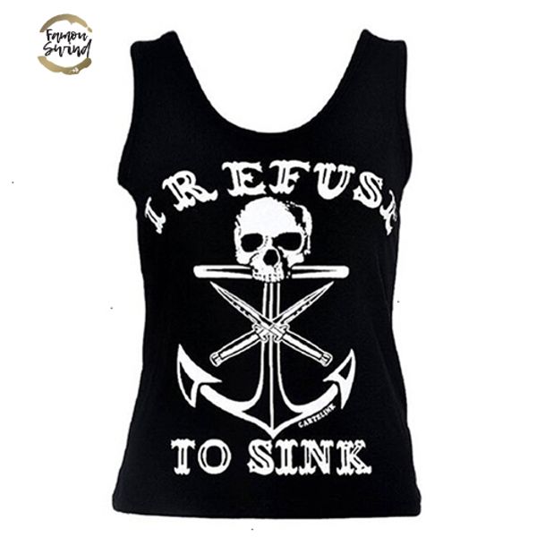 women fashion black boat anchor skull printing vest sleeveless blouse tank drop shipping good quality, White
women fashion black boat anchor skull printing vest sleeveless blouse tank drop shipping good quality, White