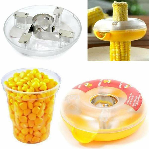 creative useful kitchen tools corn cob remover cutter stripper one-step kitchen