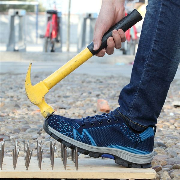 steel toe men safety shoes outdoor mesh anti-slip anti-smashing work boots indestructible protective sneakers big size 36-47, Black
steel toe men safety shoes outdoor mesh anti-slip anti-smashing work boots indestructible protective sneakers big size 36-47, Black