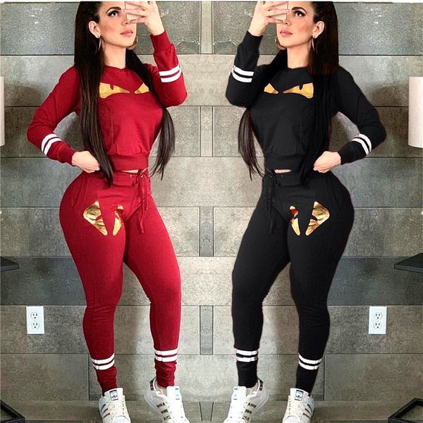 ff womens tracksuit autumn monster long sleeve outfits t shirt pants legging two-piece suit female fends drilling sportswear c111407, White
ff womens tracksuit autumn monster long sleeve outfits t shirt pants legging two-piece suit female fends drilling sportswear c111407, White