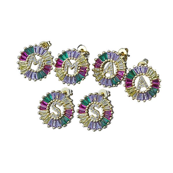new arrival selling colorful 26 initial letters earrings cute alphabet cubic zirconia a-z rainbow stud earrings name jewelry, Golden;silver
new arrival selling colorful 26 initial letters earrings cute alphabet cubic zirconia a-z rainbow stud earrings name jewelry, Golden;silver