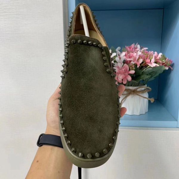 luxurious spikes low cut orlato leisure sports shoes armygreen rivet red bottoms men sneakers slip on loafers casual walking mens shoes flat, Black
luxurious spikes low cut orlato leisure sports shoes armygreen rivet red bottoms men sneakers slip on loafers casual walking mens shoes flat, Black