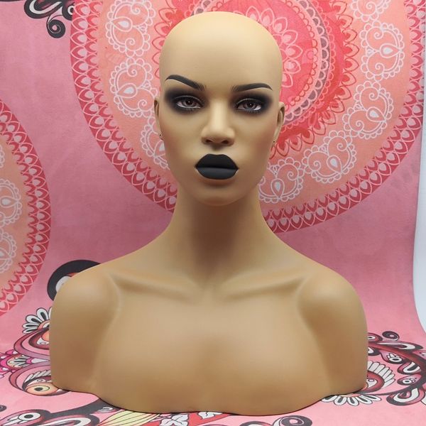 black lipstick female fiberglass mannequin head bust for wigs hat jewelry display, White
black lipstick female fiberglass mannequin head bust for wigs hat jewelry display, White