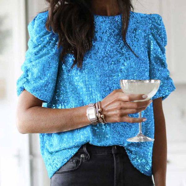 women's sequin t shirts casual loose short sleeve o neck party t shirts tunic elegant summer clothes tee shirt femme, White
women's sequin t shirts casual loose short sleeve o neck party t shirts tunic elegant summer clothes tee shirt femme, White