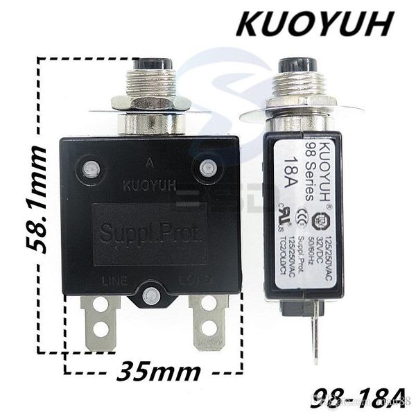 taiwan kuoyuh 98 series-18a overcurrent protector overload switch
taiwan kuoyuh 98 series-18a overcurrent protector overload switch