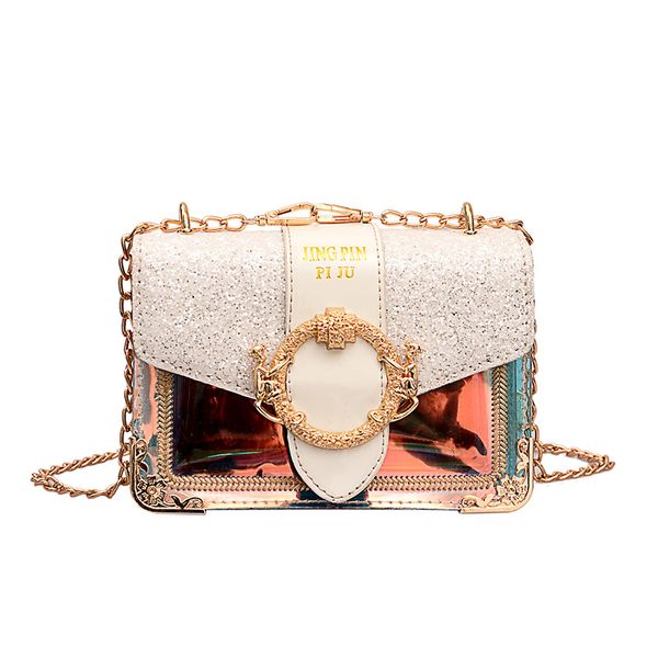 bag 2020 new laser transparent embroidered shoulder bag pu leather chain soft shoulder women's messenger
bag 2020 new laser transparent embroidered shoulder bag pu leather chain soft shoulder women's messenger