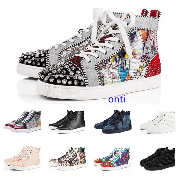 2019 fashion luxury sneakers designer shoes s for men women high cut black white spikes genuine leather casual rivet sneaker
2019 fashion luxury sneakers designer shoes s for men women high cut black white spikes genuine leather casual rivet sneaker