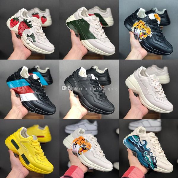 2020 rhyton leather sneaker mens designer shoes with strawberry wave mouth tiger print luxury vintage trainer women sneaker size 36-45
2020 rhyton leather sneaker mens designer shoes with strawberry wave mouth tiger print luxury vintage trainer women sneaker size 36-45