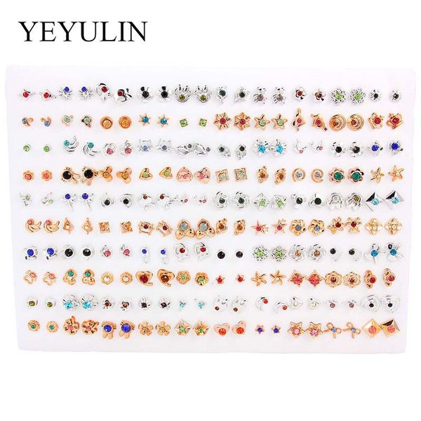 100pair/lot multi-style colorful fruit flower geometric crystal stud earrings set for women girls plastic earrings jewelry gifts, Golden
100pair/lot multi-style colorful fruit flower geometric crystal stud earrings set for women girls plastic earrings jewelry gifts, Golden