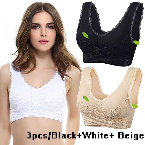 3pcs/set front cross side buckle wireless lace bra breathable sport for women, Red;black
3pcs/set front cross side buckle wireless lace bra breathable sport for women, Red;black
