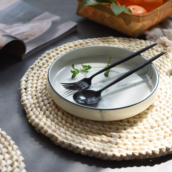 placemats straw cup coasters dining table mat heat insulation pot holder wicker drink coaster kitchen accessories 
placemats straw cup coasters dining table mat heat insulation pot holder wicker drink coaster kitchen accessories