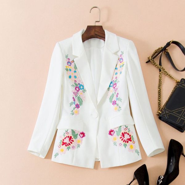new 2019 autumn spring womens fashion white blazer office lady floral mebroidery one button blazers outerwear black, White;black
new 2019 autumn spring womens fashion white blazer office lady floral mebroidery one button blazers outerwear black, White;black