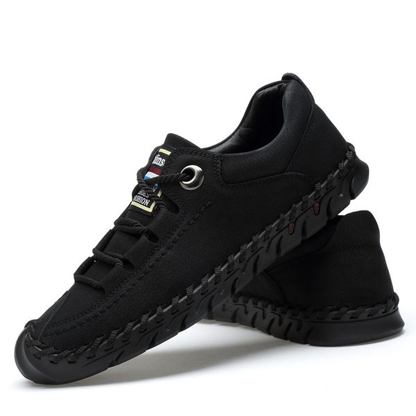 big size 2019 spring genuine leather men shoes lace-up man outdoor casual shoes thick bottom stitch non-slip male cs09, Black
big size 2019 spring genuine leather men shoes lace-up man outdoor casual shoes thick bottom stitch non-slip male cs09, Black