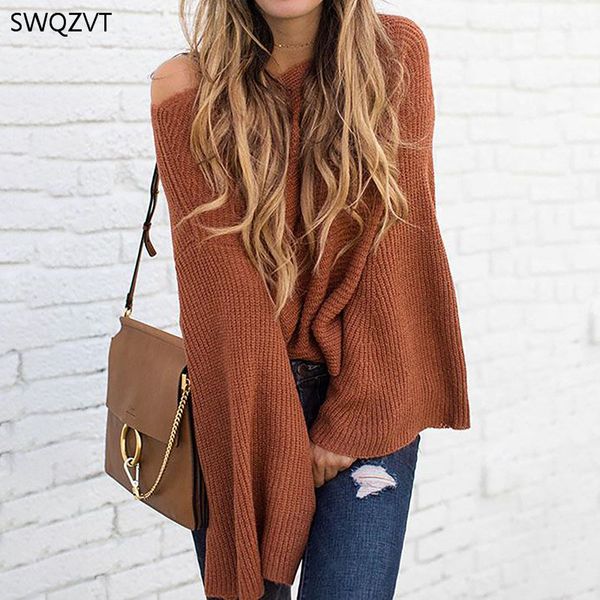 swqzvt fashion big sleeve women sweater batwing sleeve knit sweaters women casual autumn winter clothes for pullover, White;black
swqzvt fashion big sleeve women sweater batwing sleeve knit sweaters women casual autumn winter clothes for pullover, White;black