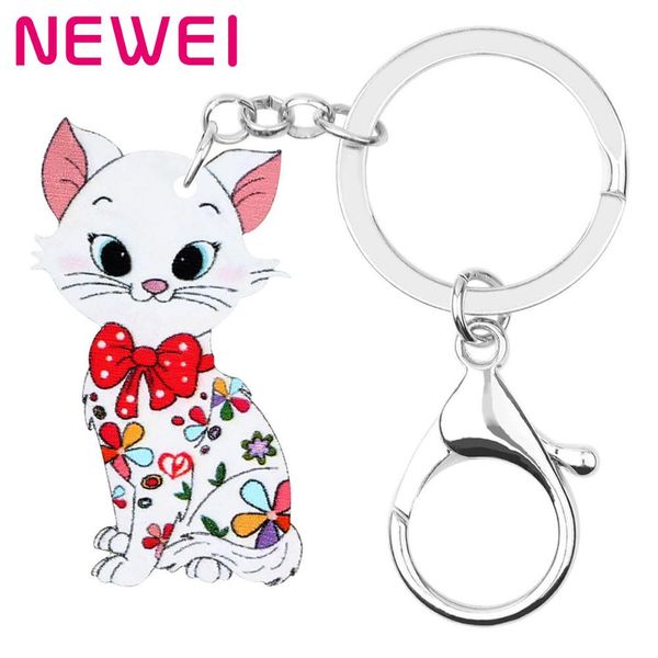 acrylic floral bow-knot cat kitten key chains rings animal keychain for women girls bag car wallet charm decorations gift, Silver
acrylic floral bow-knot cat kitten key chains rings animal keychain for women girls bag car wallet charm decorations gift, Silver