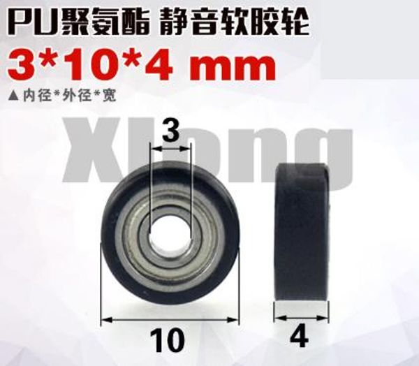 4pcs 3*10*4mm precision miniature bearing rubberized pulley pu polyurethane mute small wheel counting machine medical equipment
4pcs 3*10*4mm precision miniature bearing rubberized pulley pu polyurethane mute small wheel counting machine medical equipment