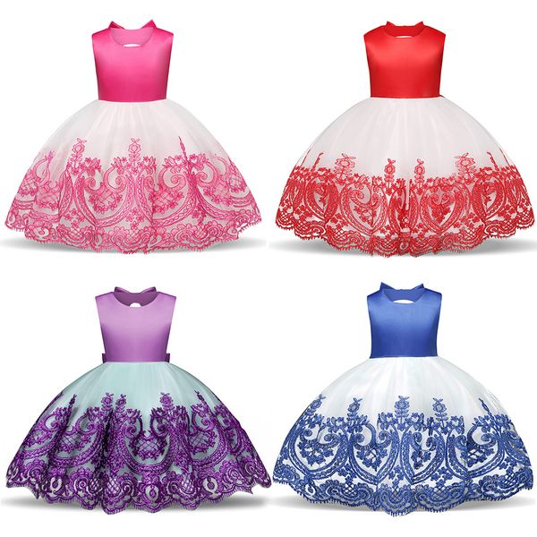fashion new girls embroidered dress back flower girl hollow bow dress european and american children's dress, Red;yellow
fashion new girls embroidered dress back flower girl hollow bow dress european and american children's dress, Red;yellow