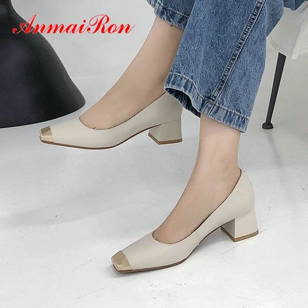 anmairon woman shoes slip-on casual high heels spring/autumn fashion pumps ladies shoes basic genuine leather square toe 34-43, Black
anmairon woman shoes slip-on casual high heels spring/autumn fashion pumps ladies shoes basic genuine leather square toe 34-43, Black