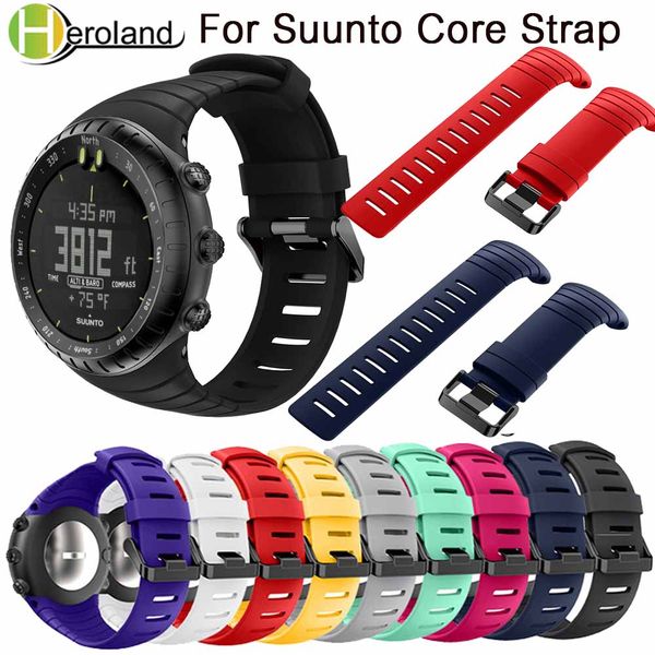 bracelet outdoors sports silicone watch strap for suunto core watchband smart watch replacement tpu strap wristband accessories, Black;brown
bracelet outdoors sports silicone watch strap for suunto core watchband smart watch replacement tpu strap wristband accessories, Black;brown