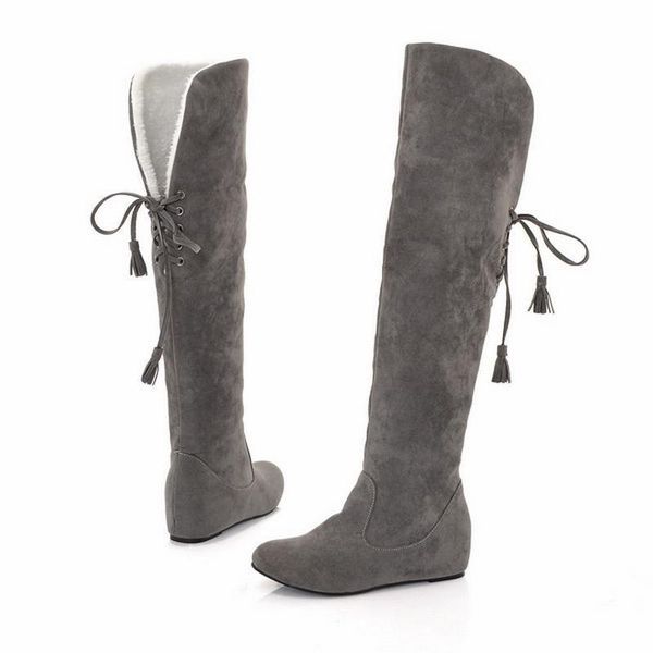 suede leather fur snow boots women winter warm over the knee thigh high boots height increasing woman shoes adf-8574 sr8, Black
suede leather fur snow boots women winter warm over the knee thigh high boots height increasing woman shoes adf-8574 sr8, Black