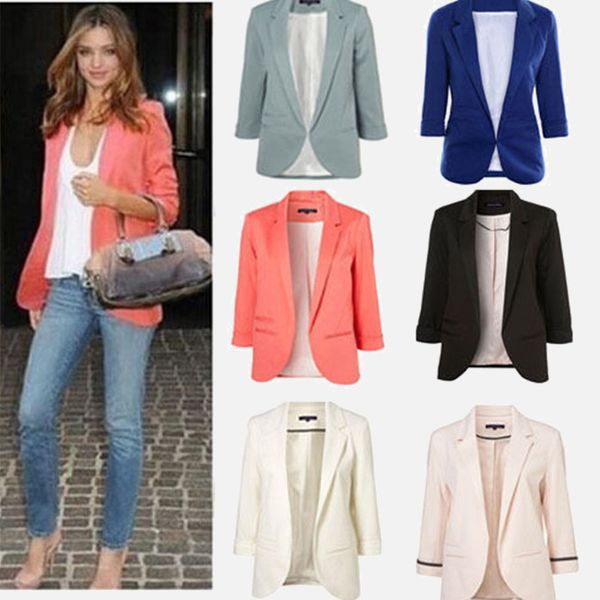 women's blazer autumn notched collar office lady slim jackets candy color 2019 fashion solid formal work fit blazers female, White;black
women's blazer autumn notched collar office lady slim jackets candy color 2019 fashion solid formal work fit blazers female, White;black