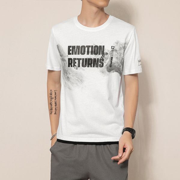 mens designer short-sleeved cotton summer t-shirt base shirt fashion clothes men, White;black
mens designer short-sleeved cotton summer t-shirt base shirt fashion clothes men, White;black