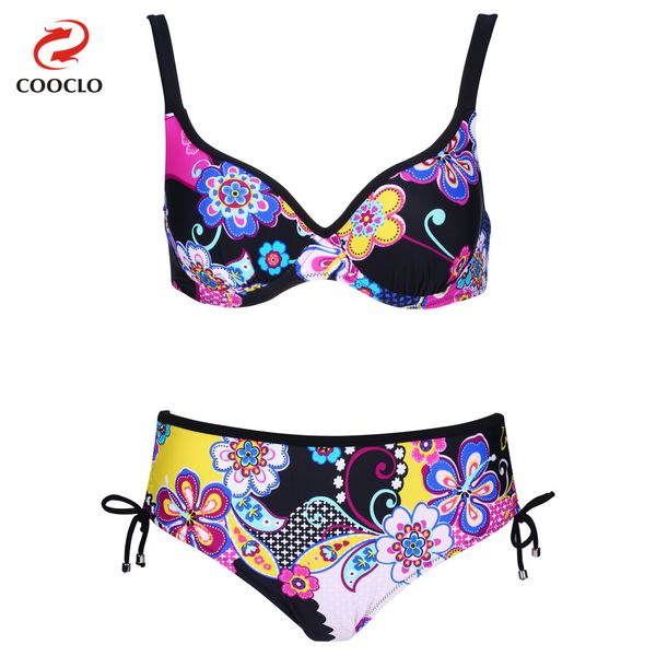 cooclo plus size swimwear floral print bikinis set women swimwear large size swimsuit vintage push up bath suits biquini l-4xl 
cooclo plus size swimwear floral print bikinis set women swimwear large size swimsuit vintage push up bath suits biquini l-4xl