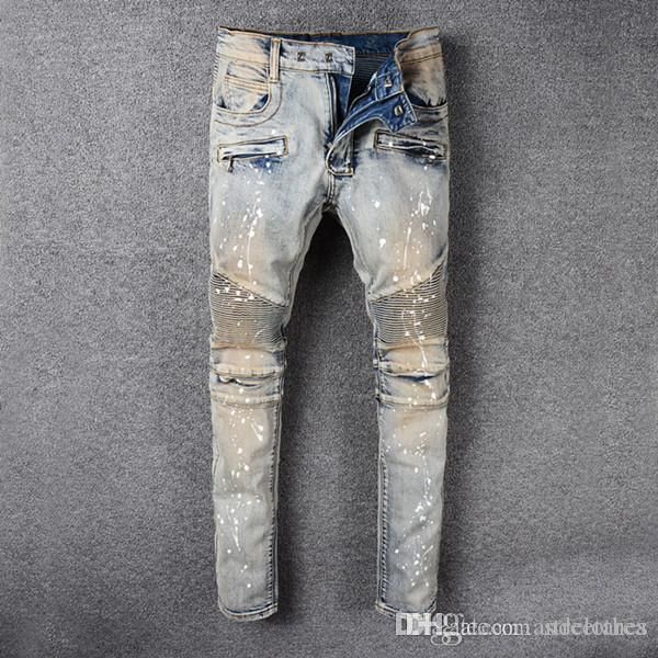 20ss luxury pants designer a jeans men high street trend light paint slim fit motorcycle biker denim jeans hip hop mens jeans size 28-39, Blue
20ss luxury pants designer a jeans men high street trend light paint slim fit motorcycle biker denim jeans hip hop mens jeans size 28-39, Blue