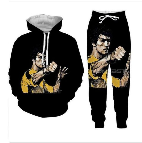 wholesale--new fashion men/womens bruce lee sweatshirt joggers funny 3d print hoodies+pants zz013, Gray
wholesale--new fashion men/womens bruce lee sweatshirt joggers funny 3d print hoodies+pants zz013, Gray