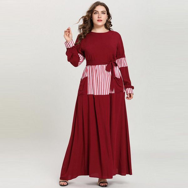 ethnic clothing muslim women arab striped patch long sleeve dress with belt pockets robe dubai pakistani vestidos red green 4xl
ethnic clothing muslim women arab striped patch long sleeve dress with belt pockets robe dubai pakistani vestidos red green 4xl