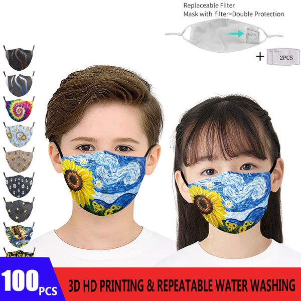 100pcs 3d hd printing cloth face mask kids face mask reusable protective pm2.5 washable children masks 5layers filters fast delivery
100pcs 3d hd printing cloth face mask kids face mask reusable protective pm2.5 washable children masks 5layers filters fast delivery