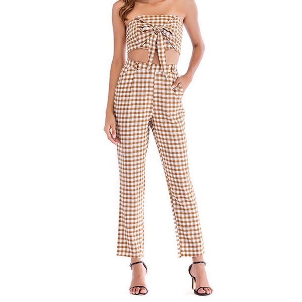 women set summer 2 piece set women two piece outfits casual plaid blouse pants suits sets t410, White
women set summer 2 piece set women two piece outfits casual plaid blouse pants suits sets t410, White
