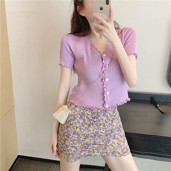 bella philsophy wonder purple two pieces vintage female single breasted knitted shirts +print floral mini skirts sets lady suits, White
bella philsophy wonder purple two pieces vintage female single breasted knitted shirts +print floral mini skirts sets lady suits, White
