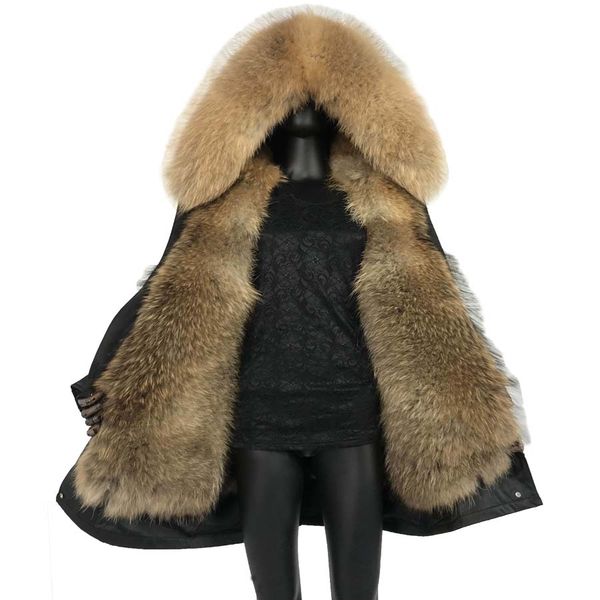new arrival fur parkas long women 2019 luxurious real fur parkas thick warm raccoon collar hood mink muskrat liner hood, Black
new arrival fur parkas long women 2019 luxurious real fur parkas thick warm raccoon collar hood mink muskrat liner hood, Black