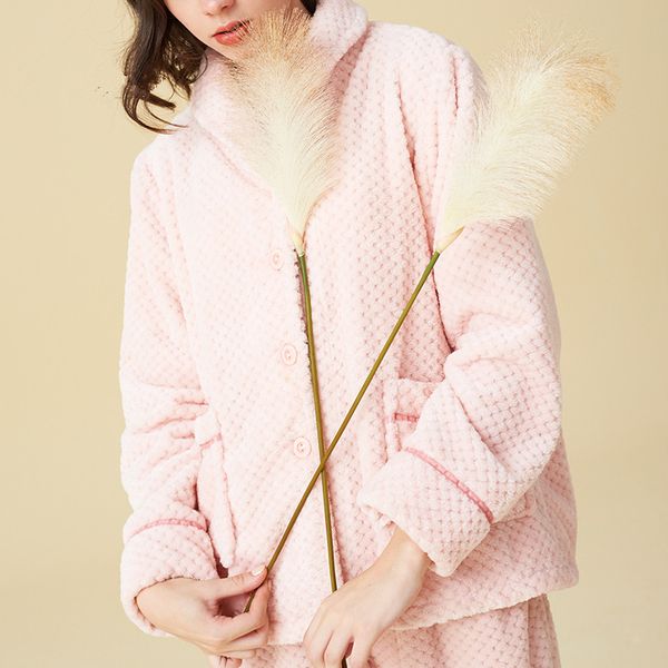 women winter pajamas set fashion thicker warm pure color sleepwear suit long-sleeved autumn ladies home wear suit, Black;red
women winter pajamas set fashion thicker warm pure color sleepwear suit long-sleeved autumn ladies home wear suit, Black;red