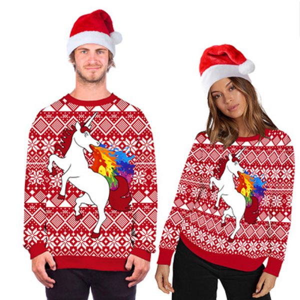 men and womens designer sweatshirt christmas animal digital printing female round neck sweater large size loose couple selling, Black
men and womens designer sweatshirt christmas animal digital printing female round neck sweater large size loose couple selling, Black