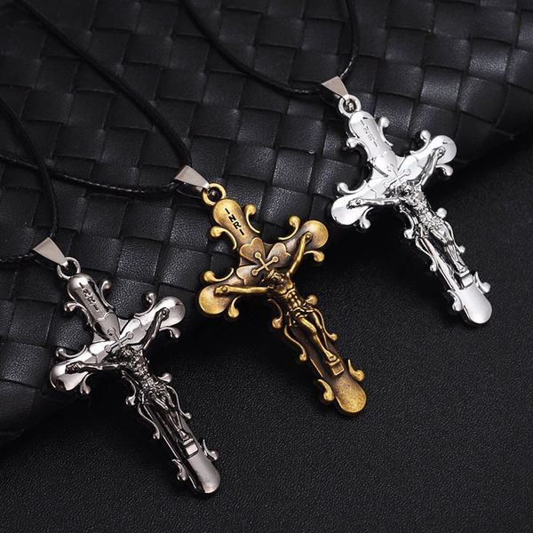 mic 12pcs christian jewelry gifts vintage cross inri crucifix cross jesus charm pendant men leather rope necklace 3color, Silver
mic 12pcs christian jewelry gifts vintage cross inri crucifix cross jesus charm pendant men leather rope necklace 3color, Silver