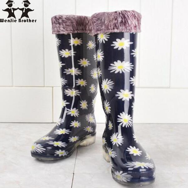 wenjie brother women's high boots rain boots rain non-slip wear-resistant pvc material acid and alkali warm rubber shoes, Black
wenjie brother women's high boots rain boots rain non-slip wear-resistant pvc material acid and alkali warm rubber shoes, Black