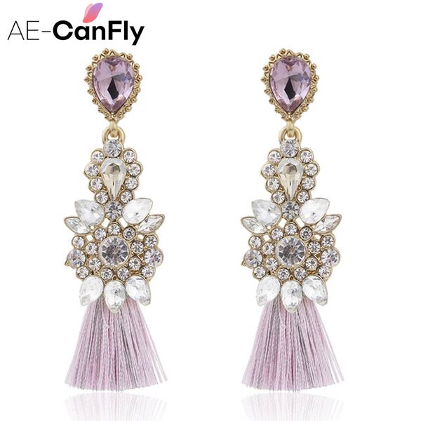 ae-canfly full rhinestone long thread tassel earrings temperament oorbellen big statement earring fashion jewelry 2a3014, Silver 
ae-canfly full rhinestone long thread tassel earrings temperament oorbellen big statement earring fashion jewelry 2a3014, Silver