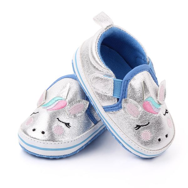 Pink Gray Cute Baby Soft Bottom Walking Shoes Boy Girl Milk Cow Print Winter Warm Anti-Slip Sneakers