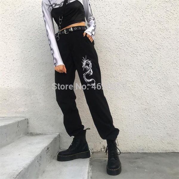 2019 fashion dragon embroidery causal trousers high waist harem pants sweat capris pantalons women workout pants, Black;white
2019 fashion dragon embroidery causal trousers high waist harem pants sweat capris pantalons women workout pants, Black;white