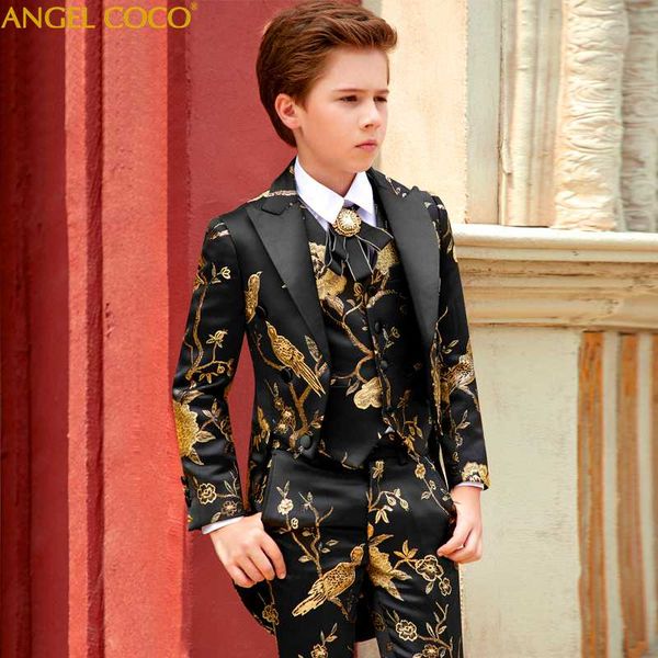 tuxedos senior tuxedo tailcoat fashion kid boys wedding suits prom formal clothing suit blazers gentleman clothes children's, Blue
tuxedos senior tuxedo tailcoat fashion kid boys wedding suits prom formal clothing suit blazers gentleman clothes children's, Blue