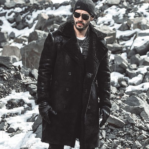burst mens genuine leather coat long original leather windbreaker original ecological fur winter jacket men warm coats, Black
burst mens genuine leather coat long original leather windbreaker original ecological fur winter jacket men warm coats, Black