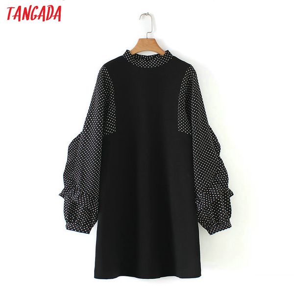 tangada women lantern sleeve knit mini dress 2019 autumn winter ruffle ladies dot print patchwork sweater dress bg05, Black
tangada women lantern sleeve knit mini dress 2019 autumn winter ruffle ladies dot print patchwork sweater dress bg05, Black